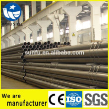 Chine fournisseur noir soudé ERW acier pipe pour crash barrier